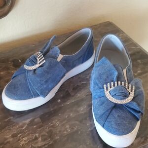 Chiara Ferragni Denim Bow Shoes